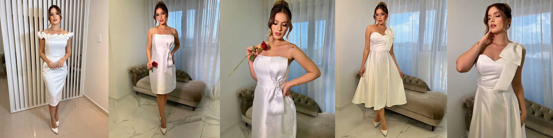 Midis Brancos - perfeitos para solenidades, noivados, batizados ou jantares especiais