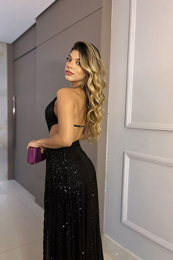 Paetê - Preto Larissa